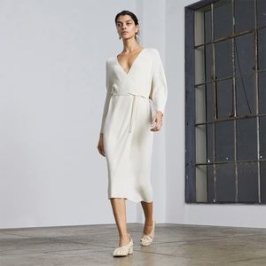 Everlane Ribbed Midi Wrap Dress